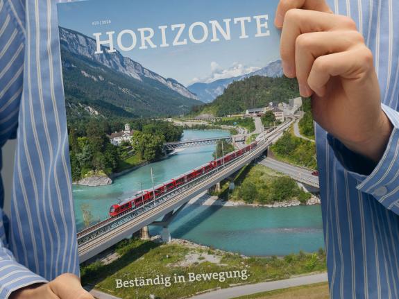 Horizonte Cover gehalten in Händen