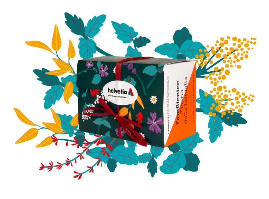 Familientee-Verpackung mit Blumen