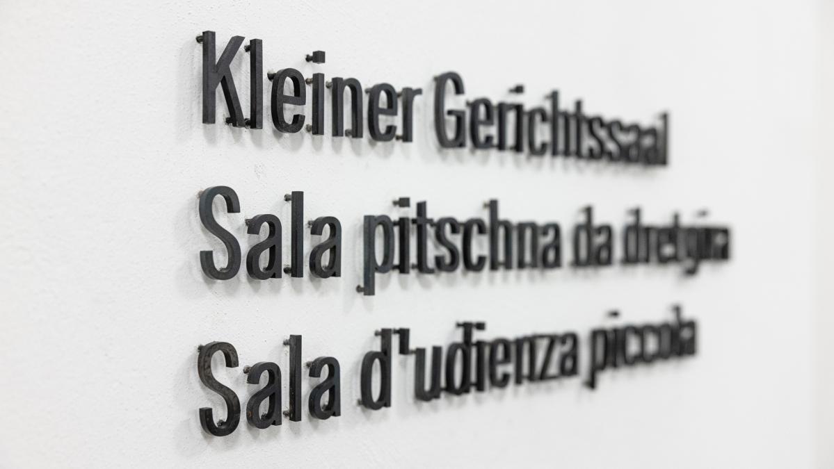 Zielbeschriftung Kleiner Gerichtssaal