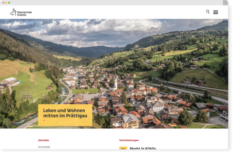 Website Gemeinde Küblis